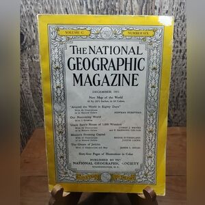 The National Geographic December 1951 New Map Of The World Santa Vintage